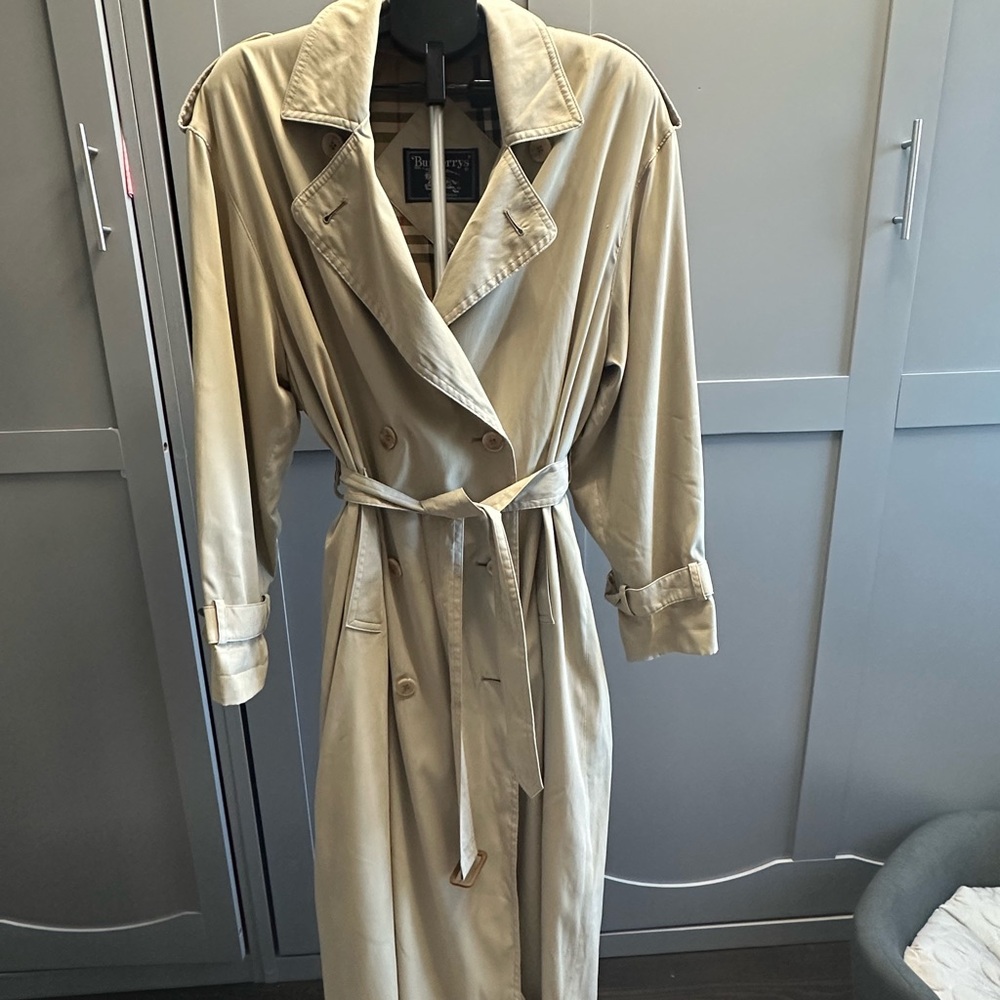 Burberry Beige Double-Breasted Trench Coat